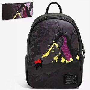 Loungefly Disney Sleeping Beauty Maleficent Dragon Mini Backpack and Wallet